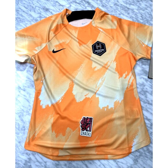 Nike Houston Dash NWSL Pre Match Jersey  2024 women's Medium soccer top NEW - Picture 1 of 7